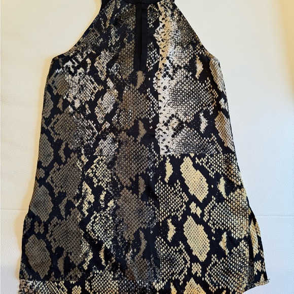 Kenneth Cole NY Snake skin print blouse sleeveless top size XS - Picture 5 of 9